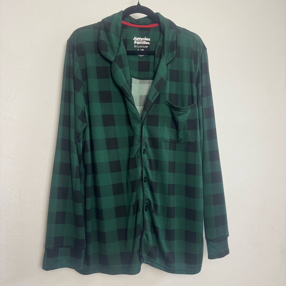 Cuddl Duds Jammies For Your Families‎ Plaid Pajama Long Sleeve Top